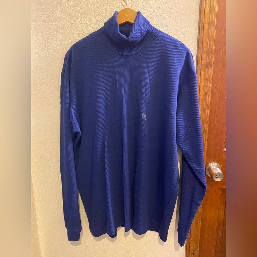 Alfani turtleneck Men's Blue sweater 100% cotton in size L